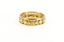 Load image into Gallery viewer, 14K Ornate Art Deco Heart Pattern Wedding Band Ring Yellow Gold