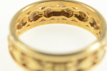 Load image into Gallery viewer, 14K Ornate Art Deco Heart Pattern Wedding Band Ring Yellow Gold