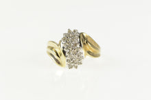 Load image into Gallery viewer, 10K 0.25 Ctw Diamond Wavy Cluster Statement Ring Yellow Gold