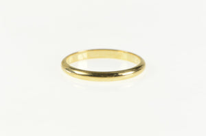 14K 2.5mm Classic Rounded Simple Wedding Band Ring Yellow Gold