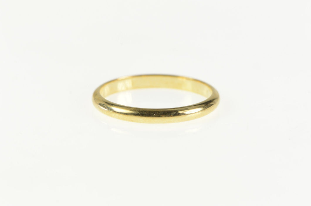 14K 2.5mm Classic Rounded Simple Wedding Band Ring Yellow Gold