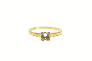 14K 3.8mm Setting Vintage NOS 1950's Engagement Ring Yellow Gold