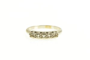 14K Vintage NOS 1950's Wedding Band Setting Ring White Gold