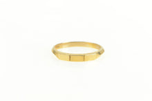 Load image into Gallery viewer, 14K Squared Simple Retro Classic Wedding Band Ring Yellow Gold