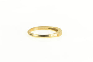 14K Squared Simple Retro Classic Wedding Band Ring Yellow Gold