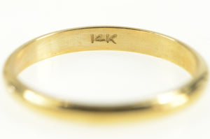 14K Rounded 2.5mm Classic Simple Wedding Band Ring Yellow Gold
