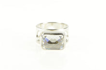 Load image into Gallery viewer, Sterling Silver Squared Geometric Unique Travel Engagement Ring