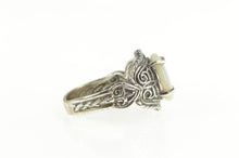 Load image into Gallery viewer, Sterling Silver Natural Opal Ornate Filigree Statement Ring