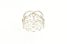 Load image into Gallery viewer, Sterling Silver Ornate Scroll Filigree Statement Band Ring