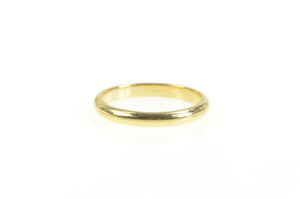 14K Classic Rounded Simple 2.5mm Wedding Band Ring Yellow Gold
