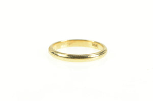 14K Classic Rounded Simple 2.5mm Wedding Band Ring Yellow Gold