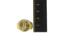 Load image into Gallery viewer, 14K 1987 1/10th Oz Double Eagle $10 Coin Nugget Ring Yellow Gold