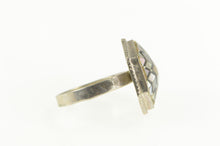 Load image into Gallery viewer, Sterling Silver Mother of Pearl Black Onyx Star Mosaic Inlay Ring