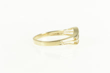 Load image into Gallery viewer, 10K Diamond Wavy Channel Statement Band Ring Yellow Gold