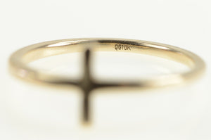 10K Cross Christian Faith Symbol Jesus Christ Ring Yellow Gold