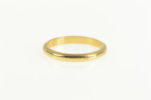 14K 2.4mm Classic Simple Rounded Wedding Band Ring Yellow Gold