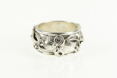 Sterling Silver Benson Manygoats Navajo Native American Leaf Ring