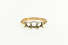 Load image into Gallery viewer, 14K Three Stone Classic 4.5mm Engagement Setting Ring Yellow Gold