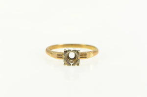 14K 4.4mm Vintage NOS 1950's Engagement Setting Ring Yellow Gold