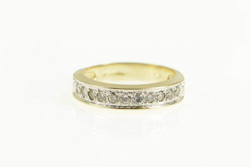 14K Diamond Classic Simple Wedding Band Ring Yellow Gold