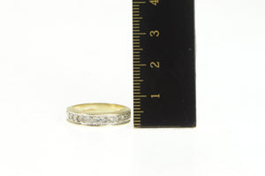 14K Diamond Classic Simple Wedding Band Ring Yellow Gold