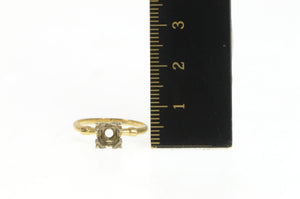 14K Vintage NOS 1950's 3.5mm Engagement Setting Ring Yellow Gold