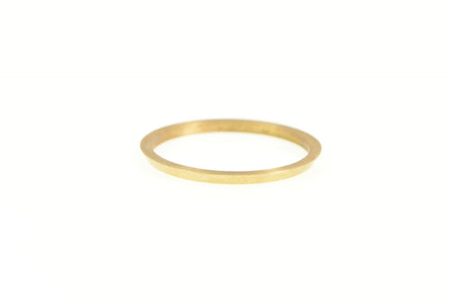 14K 1.3mm Simple Vintage NOS 1950's Plain Band Ring Yellow Gold