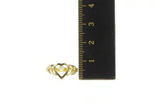Load image into Gallery viewer, 14K Diamond Inset Heart Love Symbol Band Ring Yellow Gold