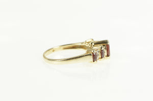10K Marquise Ruby Diamond Accent Statement Ring Yellow Gold