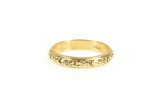 Load image into Gallery viewer, 14K 3.7mm Orange Blossom Ornate Wedding Band Ring Yellow Gold