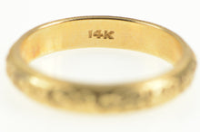 Load image into Gallery viewer, 14K 3.7mm Orange Blossom Ornate Wedding Band Ring Yellow Gold