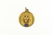Load image into Gallery viewer, Gold Filled US Military Eagle 30 Years Enamel Service Charm/Pendant
