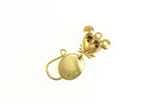 Load image into Gallery viewer, 14K Retro Syn. Turquoise Ruby Eyed Rat Mouse Charm/Pendant Yellow Gold