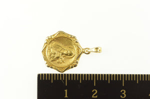 14K Virgin Mary Mother of Jesus Christ Christian Charm/Pendant Yellow Gold