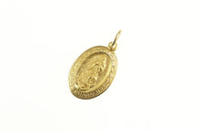 Load image into Gallery viewer, 14K Oval Virgin Mary Christian Mother of Jesus Charm/Pendant Yellow Gold