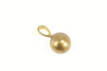 Load image into Gallery viewer, 14K Gold Brass Pearl Classic Simple Pendant Yellow Gold