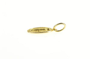 14K Oval Virgin Mary Jesus Christ Mother Charm/Pendant Yellow Gold