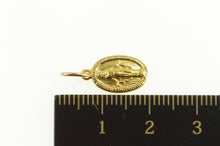 Load image into Gallery viewer, 14K Oval Virgin Mary Jesus Christ Mother Charm/Pendant Yellow Gold