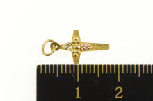 Load image into Gallery viewer, 10K Black Hills Leaf Cross Christian Faith Charm/Pendant Yellow Gold