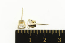 Load image into Gallery viewer, 14K Round Classic Solitaire Simple CZ Stud Earrings Yellow Gold