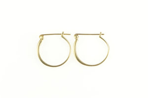 10K Channel Classic Diamond Hoop Statement Earrings Yellow Gold