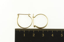Load image into Gallery viewer, 10K Channel Classic Diamond Hoop Statement Earrings Yellow Gold