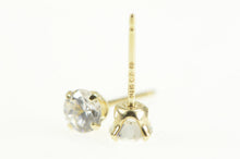 Load image into Gallery viewer, 14K Cubic Zirconia Round Solitaire Classic Stud Earrings Yellow Gold