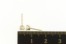 Load image into Gallery viewer, 14K Cubic Zirconia Round Solitaire Classic Stud Earrings Yellow Gold