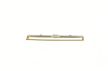 Load image into Gallery viewer, 14K Art Deco Sim. Sapphire Diamond Filigree Bar Pin/Brooch White Gold