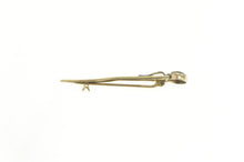 Load image into Gallery viewer, 14K Art Deco Two Tone Rose Cut Diamond Bar Pin/Brooch Yellow Gold