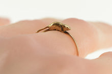 Load image into Gallery viewer, 10K 3D Cute Rat Mouse Chipmunk Animal Ring Yellow Gold