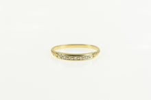 Load image into Gallery viewer, 14K White Sapphire Classic Wedding Band Ring Yellow Gold
