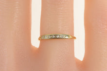Load image into Gallery viewer, 14K White Sapphire Classic Wedding Band Ring Yellow Gold