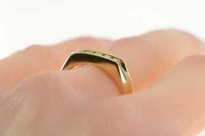 14K 0.25 Ctw Squared Diamond Wedding Band Ring Yellow Gold